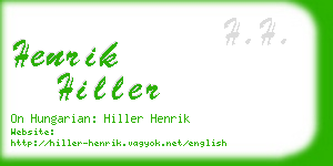 henrik hiller business card